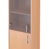 Шкаф офисный узкий Арго А-321 + А-стл321 (56*37*200) тонированное стекло