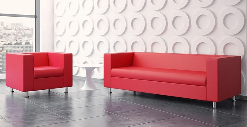 Диван офисный двухместный Алекто