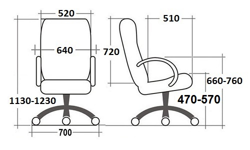 Компьютерное кресло Евростиль 480 экокожа темно-серая