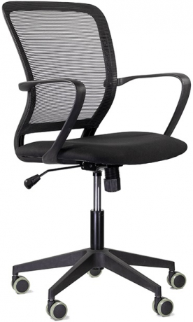 Компьютерное кресло Хэнди М-806 BLACK PL черный ткань/сетка
