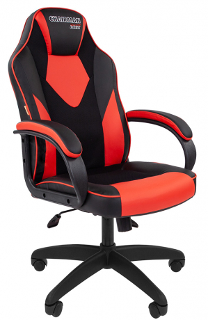 Игровое кресло Chairman Game 17 черный/красный