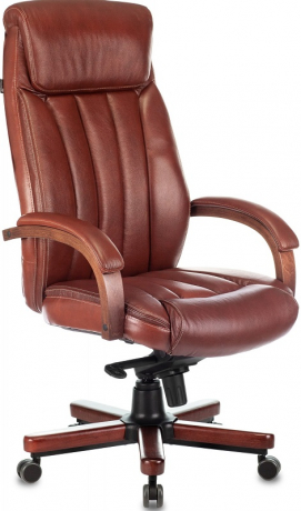 Офисное кресло руководителя T-9922WALNUT светло-коричневый кожа