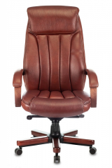 Офисное кресло руководителя T-9922WALNUT светло-коричневый кожа