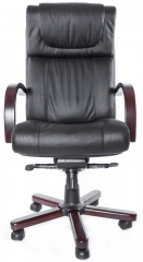 Офисное кресло руководителя Орхидея Экстра МБ экокожа черный