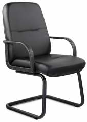 Конференц-кресло UTFC Пилот Н/п пластик экокожа черная