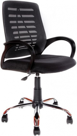 Компьютерное кресло Ирис ткань черная хром