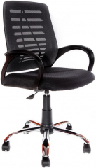 Компьютерное кресло Ирис ткань черная хром