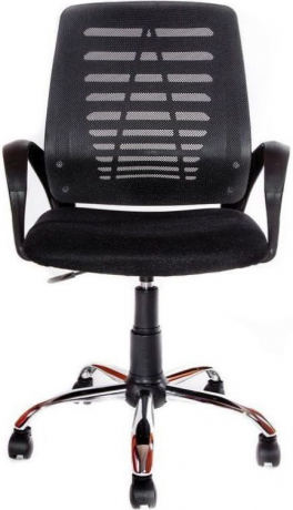 Компьютерное кресло Ирис ткань черная хром