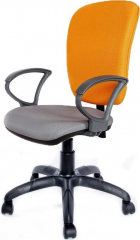 Компьютерное кресло Эмир FreeStyle Гамма-Grey ткань-сетка оранжевая/серая