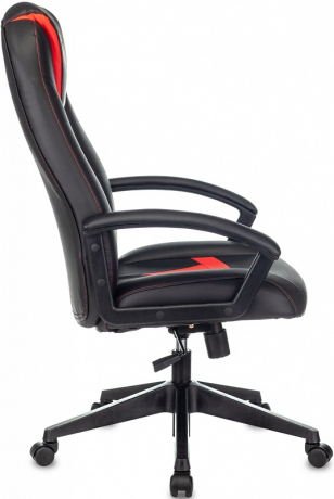 Кресло компьютерное игровое Zombie 8 черный/красный экокожа