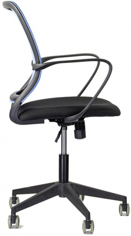 Компьютерное кресло Хэнди М-806 BLACK PL черный/голубой ткань/сетка