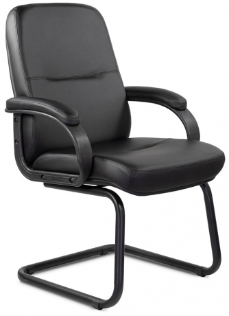 Конференц-кресло UTFC Пилот Н/п пластик-люкс 727 экокожа черная