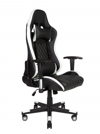 Игровое кресло Norden Lotus EVO черно-белая экокожа