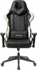 Кресло компьютерное игровое Zombie VIKING 5 AERO черный/белый экокожа
