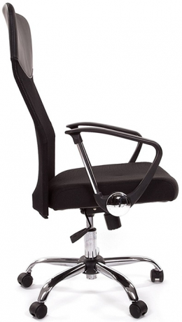 Кресло офисное компьютерное Chairman 610 экокожа/сетка/ткань черная