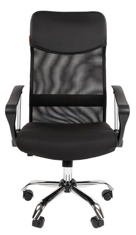 Кресло офисное компьютерное Chairman 610 экокожа/сетка/ткань черная