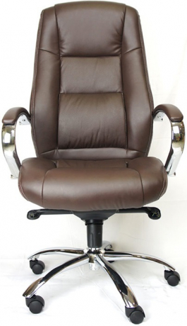 Кресло руководителя Everprof Kron M экокожа коричневая
