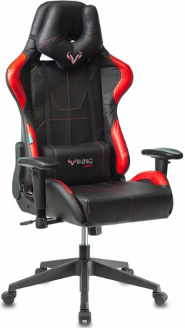 Кресло компьютерное игровое Zombie VIKING 5 AERO черный/красный экокожа