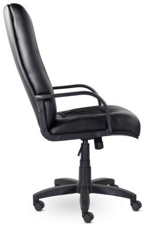 Кресло руководителя UTFC Гермес В пластик экокожа черная