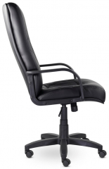 Кресло руководителя UTFC Гермес В пластик экокожа черная
