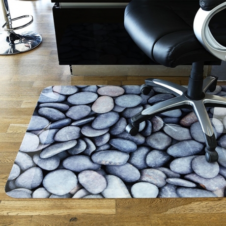 Коврик под кресло 900*1200 мм, с УФ печатью галька, гладкий, толщина 1 мм.