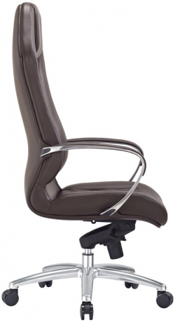 Кресло руководителя Бюрократ Aura кожа коричневая