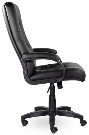 Кресло руководителя UTFC Гермес В пластик-люкс 727 экокожа черная