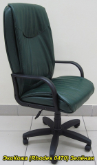 Кресло офисное Шеф Стандарт экокожа зеленая