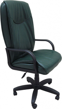 Кресло офисное Шеф Стандарт экокожа зеленая