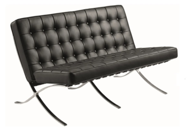 Диван офисный Everprof Barcelona 2 экокожа черная