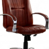 Офисное кресло руководителя Вега Ультра Хром кожа коричневая