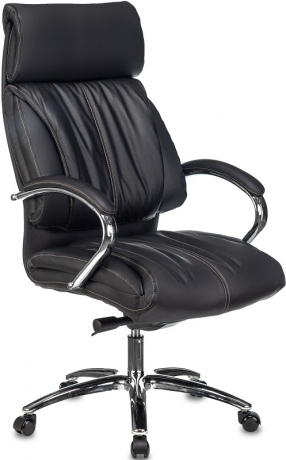 Кресло руководителя Бюрократ T-9904NSL черный кожа