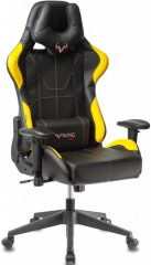 Кресло компьютерное игровое Zombie VIKING 5 AERO черный/желтый экокожа