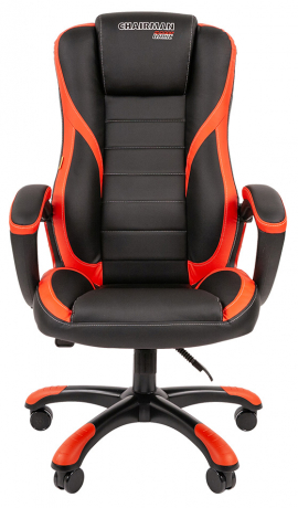 Игровое кресло Chairman Game 22 экокожа черный/красный