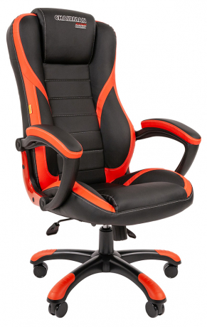 Игровое кресло Chairman Game 22 экокожа черный/красный