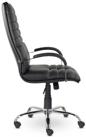 Кресло руководителя UTFC Гелакси К-49 В хром/МБ экокожа черный