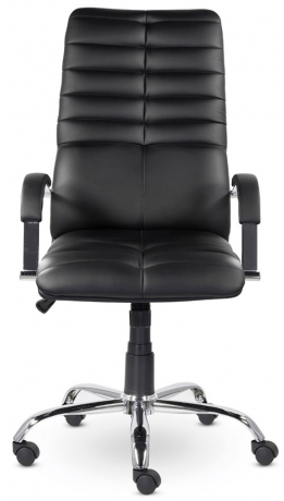 Кресло руководителя UTFC Гелакси К-49 В хром/МБ экокожа черный
