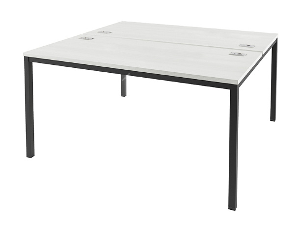 Стол-тандем офисный на 2 рабочих места на металлокаркасе  I-42