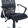 Компьютерное кресло Комфорт Люкс Арфа Хром ткань-сетка черная