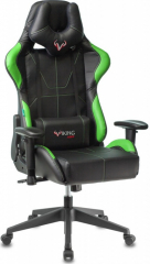 Кресло компьютерное игровое Zombie VIKING 5 AERO черный/салатовый экокожа