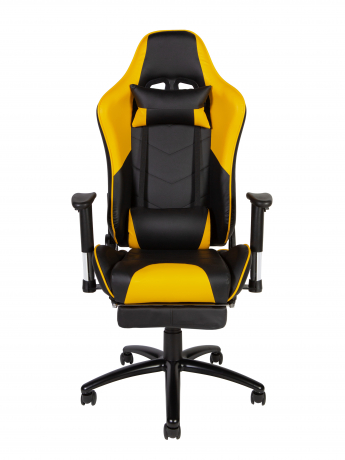 Игровое кресло Norden Lotus GTS реклайнер черно-желтая экокожа
