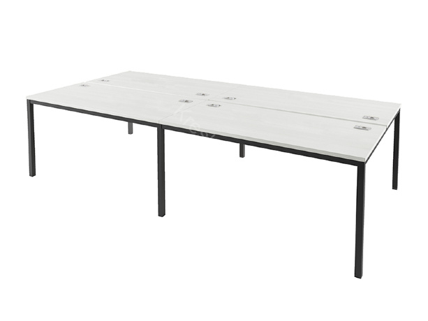 Бенч-система офисная на 4 рабочих места на металлокаркасе I-52