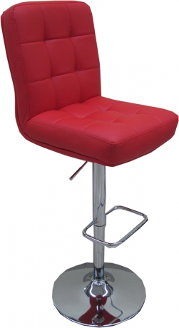 Барный стул Крюгер экокожа красная