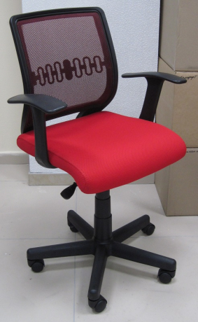 Компьютерное кресло Бит-T ткань-сетка красно-бордовая