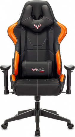 Кресло компьютерное игровое Zombie VIKING 5 AERO черный/оранжевый экокожа