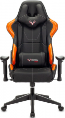 Кресло компьютерное игровое Zombie VIKING 5 AERO черный/оранжевый экокожа