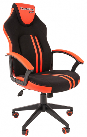 Игровое кресло Chairman Game 26 черный/красный