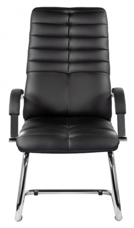 Конференц-кресло UTFC Гелакси К-49 В/п хром кожа черный