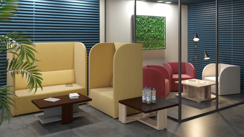 Диван офисный двухместный Роса (высокий)