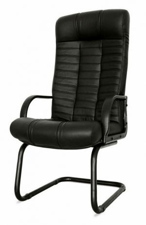Офисное конференц-кресло Атлант Стандарт экокожа черная